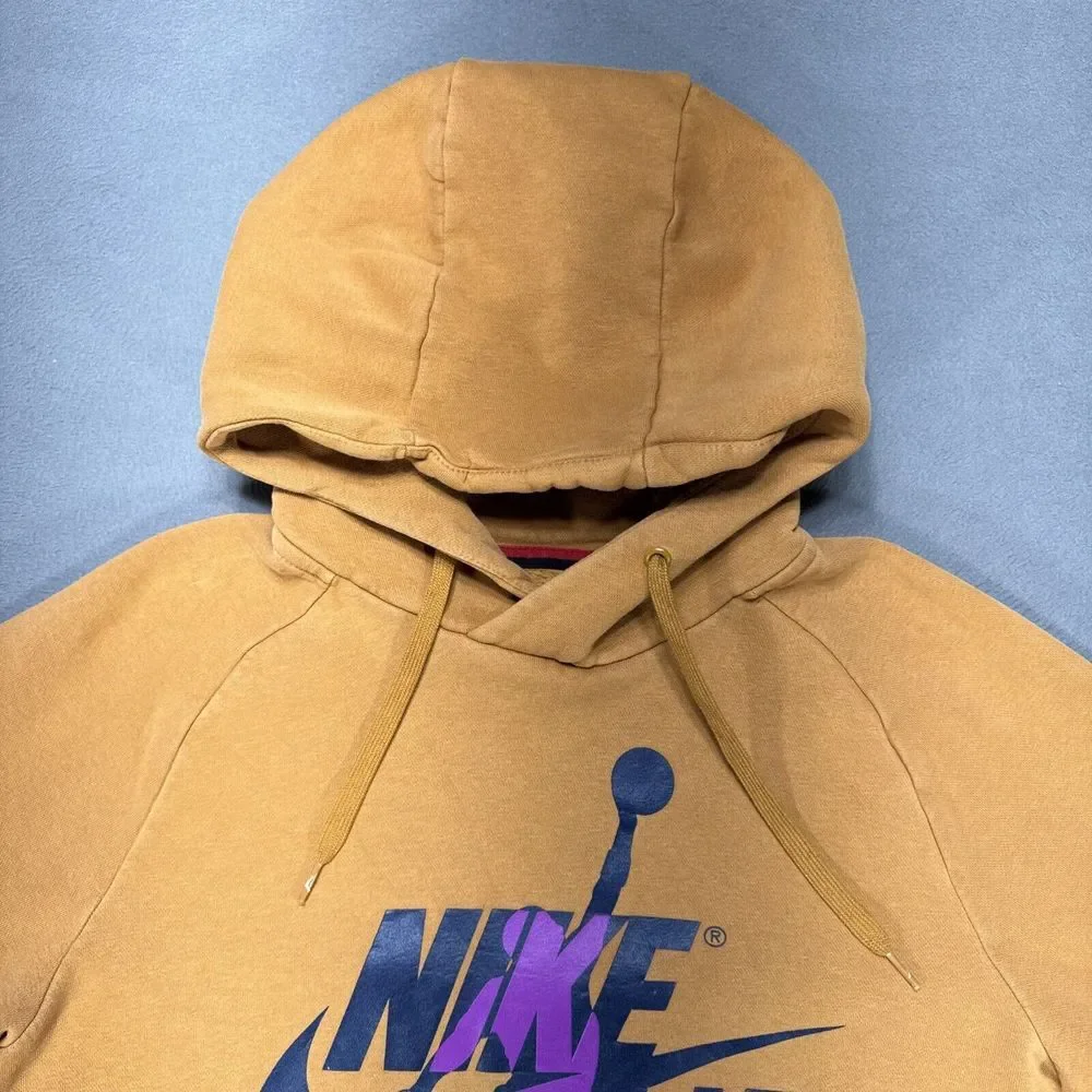 Nike Air Jordan Jumpman‎ Classic Pullover Hoodie Sz Small Wheat Retro BV6010-754